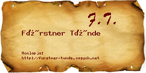 Fürstner Tünde névjegykártya