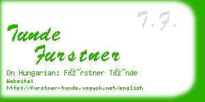 tunde furstner business card